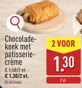 Promotie: Chocoladekoek met patisseriecrème