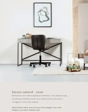 Aanbieding: Intense oatmeal - zwart kinderkamer