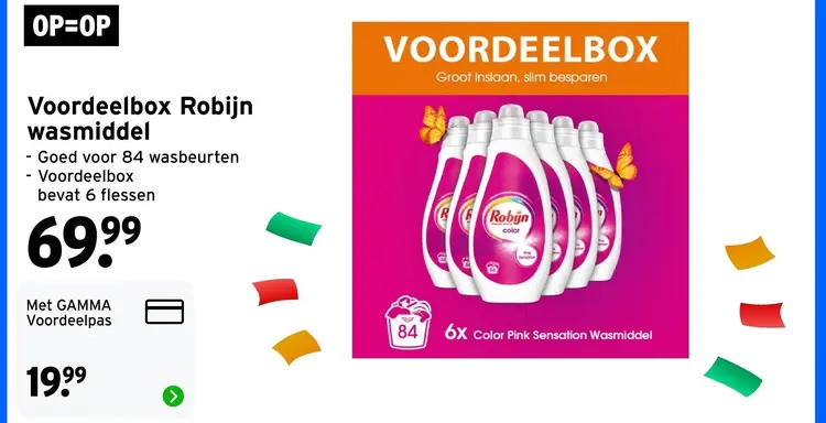 Aanbieding: Voordeelbox Robijn wasmiddel