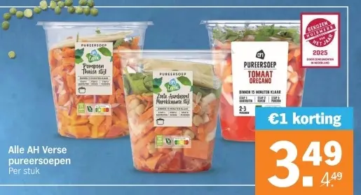 Aanbieding: AH Verse pureersoepen