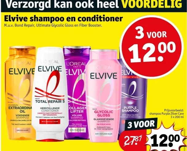 Aanbieding: Elvive shampoo en conditioner