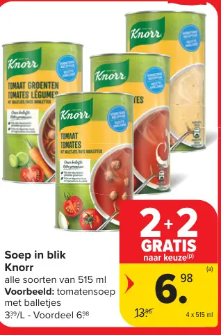 Promotie: Soep in blik