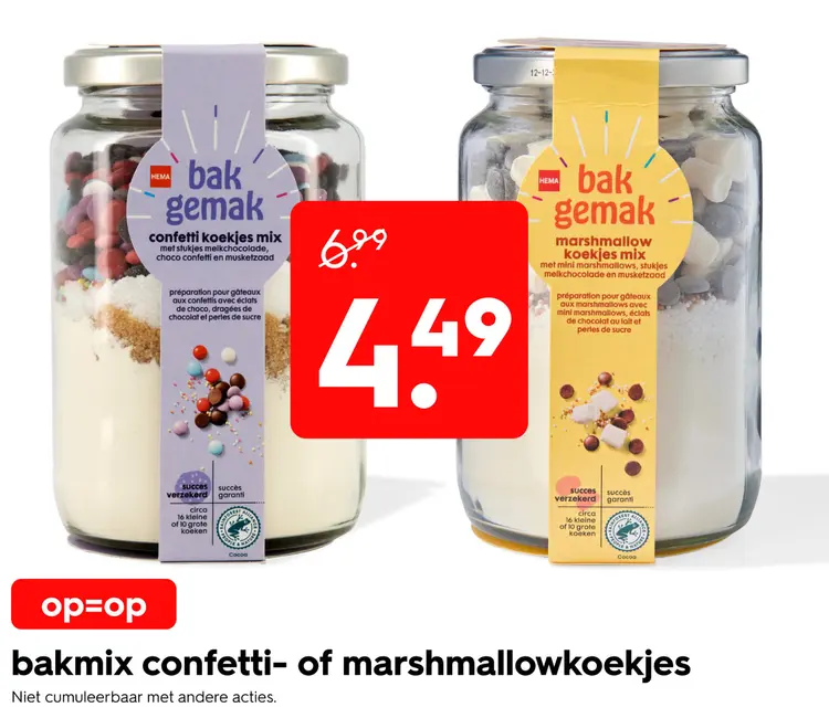 Promotie: Bakmix confetti- of marshmallowkoekjes