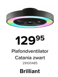 Promotie: Plafondventilator Catania zwart