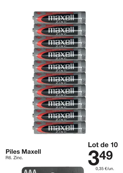 Offre: Piles Maxell