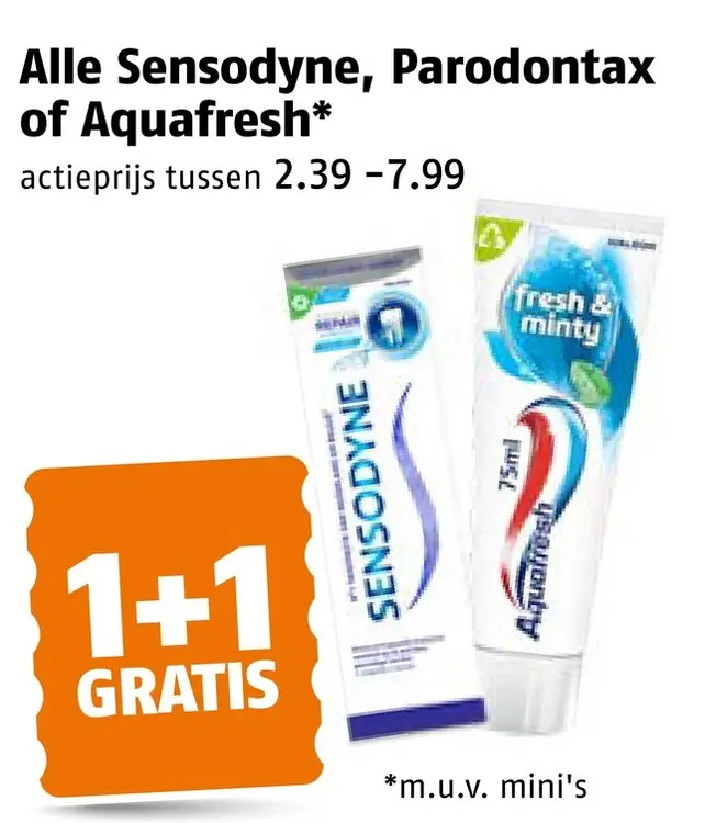 Aanbieding: Sensodyne, Parodontax of Aquafresh
