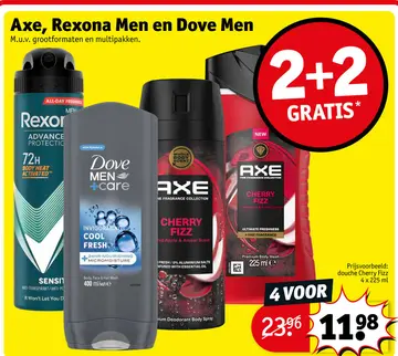 Aanbieding: Axe, Rexona Men en Dove Men