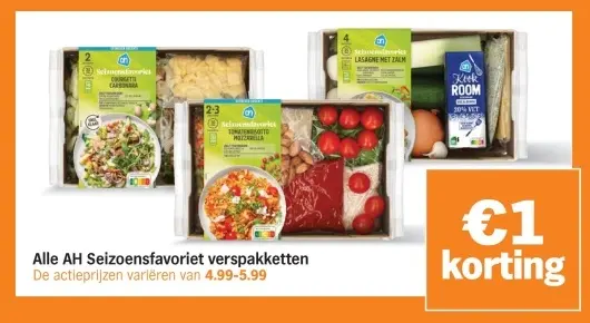 Aanbieding: Alle AH Seizoensfavoriet verspakketten