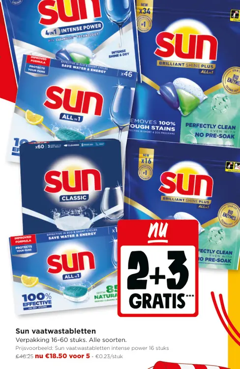 Promotie: Sun vaatwastabletten