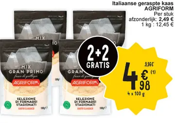 Aanbieding: Italiaanse geraspte kaas
