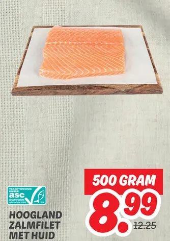 Aanbieding: Zalmfillet met huid