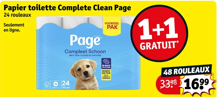 Offre: Papier toilette Complete Clean