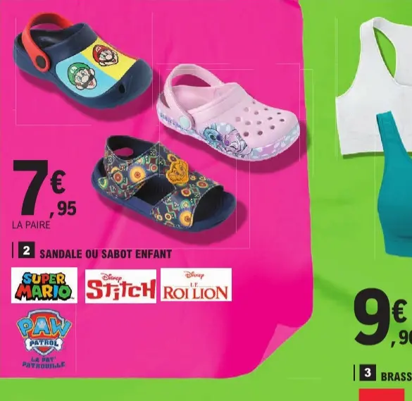 Offre: Sandale ou sabot enfant