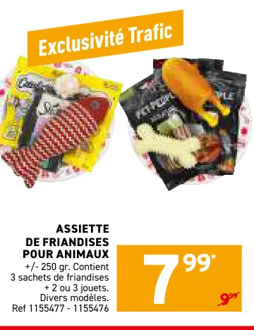 Offre: Assiette de friandises pour animaux