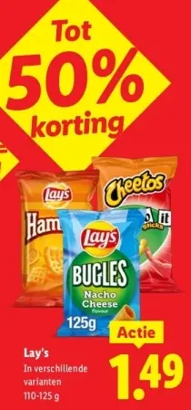 Aanbieding: Lay's Bugles Nacho Cheese