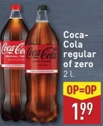 Aanbieding: Coca-Cola regular of zero
