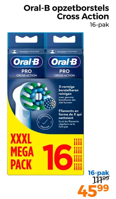 Aanbieding: Oral-B opzetborstels Cross Action