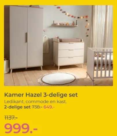 Aanbieding: Kinderkamer Hazel 3-delige set