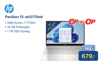 Aanbieding: hp Pavilion 15-eh3170nd