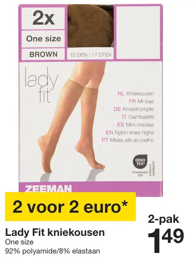 Aanbieding: Lady Fit kniekousen