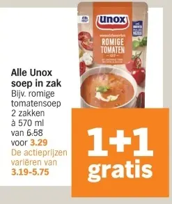 Aanbieding: soep in zak