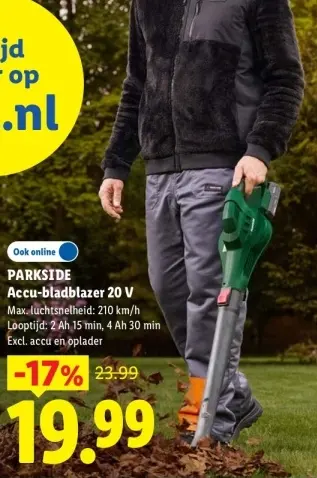 Aanbieding: Accu-bladblazer 20 V