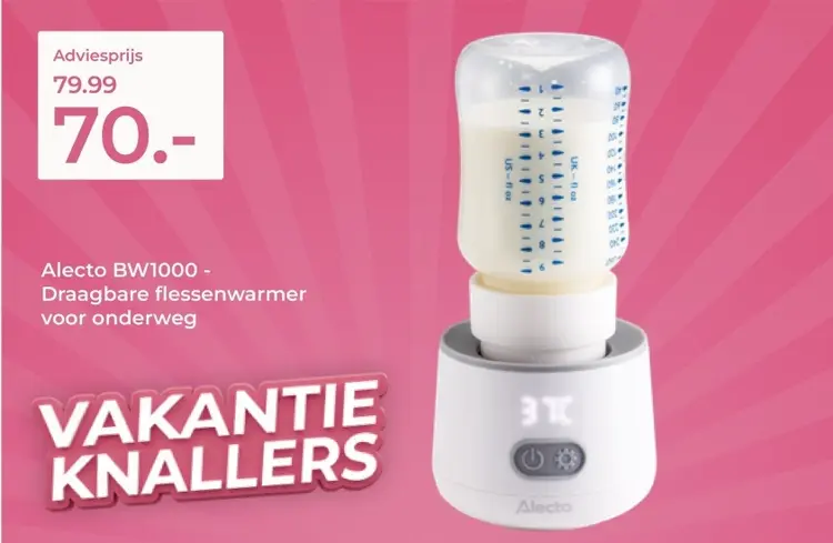 Aanbieding: BW1000 - Draagbare flessenwarmer voor onderweg