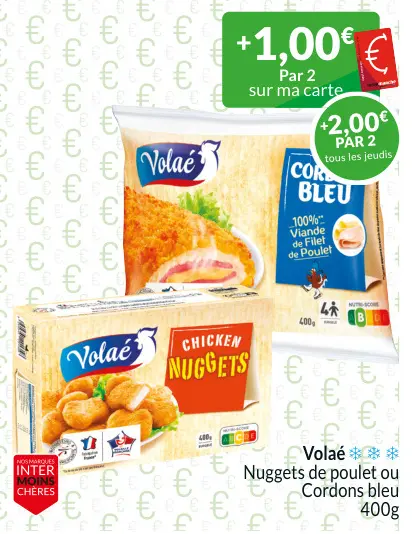 Offre: Nuggets de poulet ou Cordons bleu