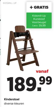 Aanbieding: Kidsmill Up! Kinderstoel incl. Voorbeugel