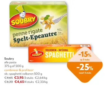 Aanbieding: Soubry alle pasta