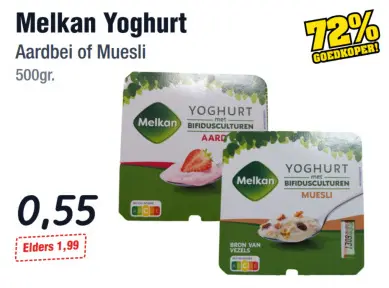Aanbieding: Yoghurt Aardbei of Muesli