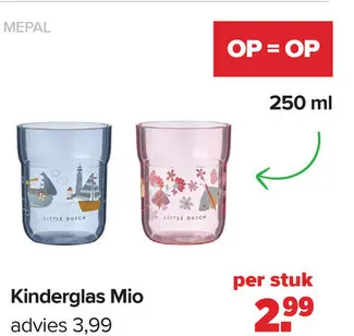 Aanbieding: Kinderglas Mio