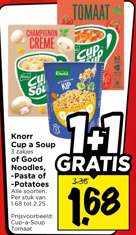 Aanbieding: Cup a Soup, Good Noodles, Pasta or Potatoes