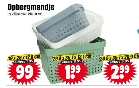 Aanbieding: Opbergmandje