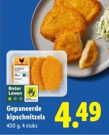 Aanbieding: Gepaneerde kipschnitzels