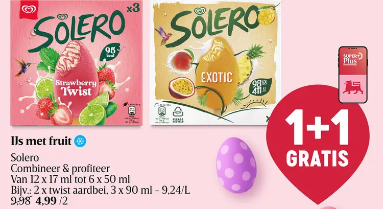 Promotie: IJs met fruit 