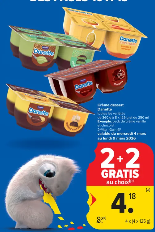 Offre: Crème dessert