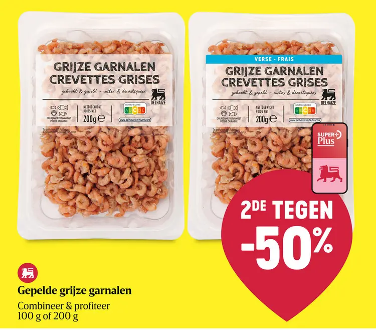 Promotie: Gepelde grijze garnalen