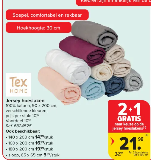 Promotie: Jersey hoeslaken
