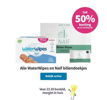 Aanbieding: WaterWipes en Naïf billendoekjes