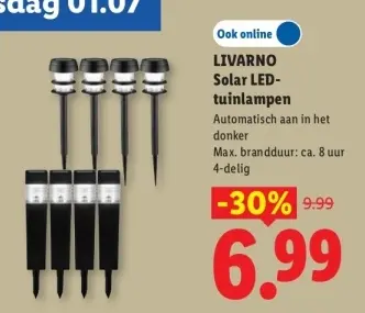 Aanbieding: Solar LED-tuinlampen