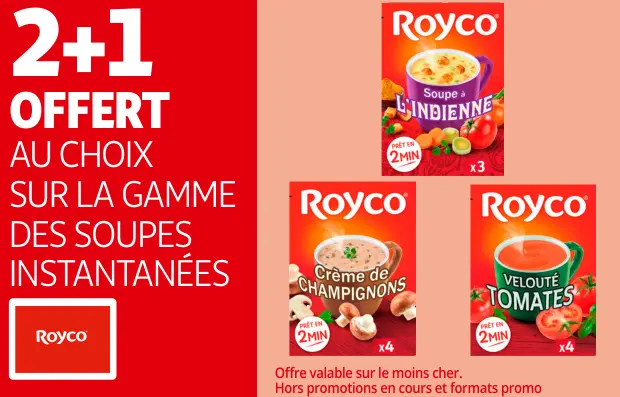 Promotie: Gamme des soupes instantanées