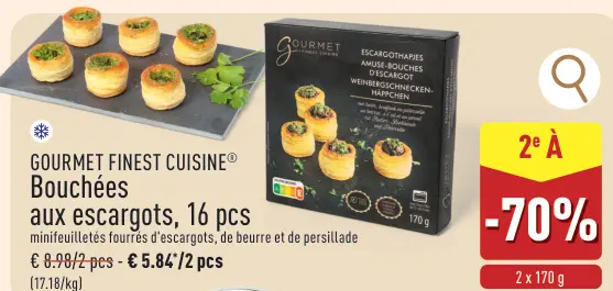 Offre: Bouchées aux escargots