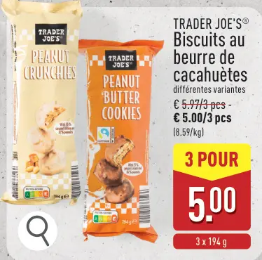 Offre: Biscuits au beurre de cacahuètes