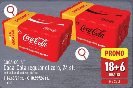 Promotie: Coca-Cola regular of zero