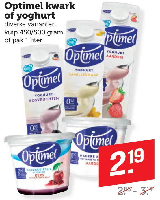 Aanbieding: kwark of yoghurt