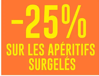 Offre: les apéritifs surgelés