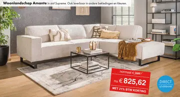 Aanbieding: Amante hoekbank pearl