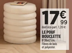 Offre: Le pouf bouclette