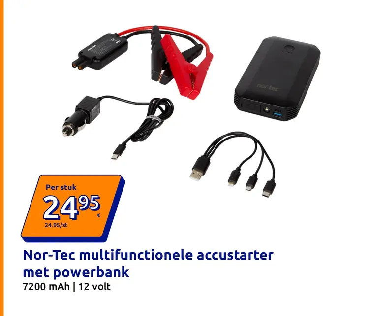 Promotie: multifunctionele accustarter met powerbank